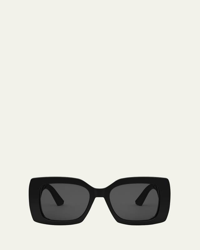 VeryDior S1I Openwork Acetate Square Sunglasses